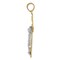 14K Two Tone Gold Diamond Cut Cross Crucifix Pendant Charm Jewelry 42 x 21 mm